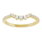 14K Yellow Gold 1/3 CTW Lab-Grown Diamond Contour Band