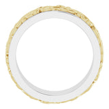 14K White/Yellow 7 mm Sculptural Band