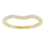14K Yellow Gold 1/8 CTW Natural Diamond Contour Band