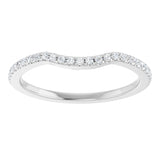 Platinum 1/8 CTW Natural Diamond Contour Band