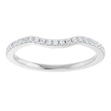 Platinum 1/8 CTW Natural Diamond Contour Band