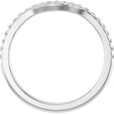 14K White 1/5 CTW Natural Diamond Contour Band