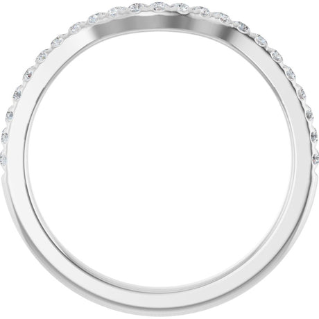 14K White 1/5 CTW Natural Diamond Contour Band