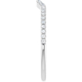 Platinum 1/8 CTW Natural Diamond Contour Band