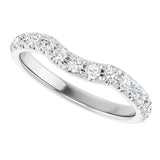 14K White Gold 1/2 CTW Lab-Grown Diamond Contour Band