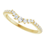 14K Yellow 1/3 CTW Lab-Grown Diamond Contour Band