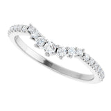 14K White Gold 1/3 CTW Lab-Grown Diamond Contour Band