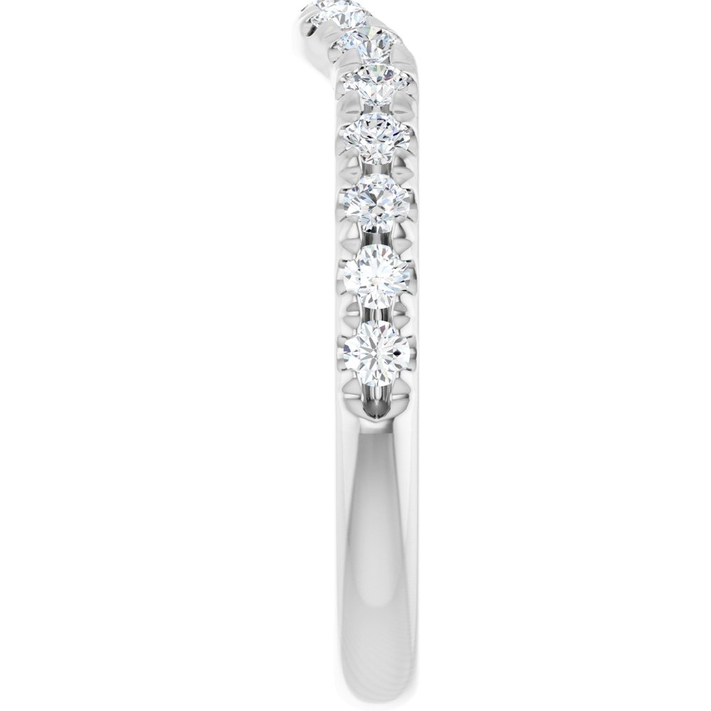 14K White Gold 1/2 CTW Lab-Grown Diamond Contour Band