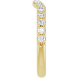 14K Yellow 3/8 CTW Natural Diamond Contour Band