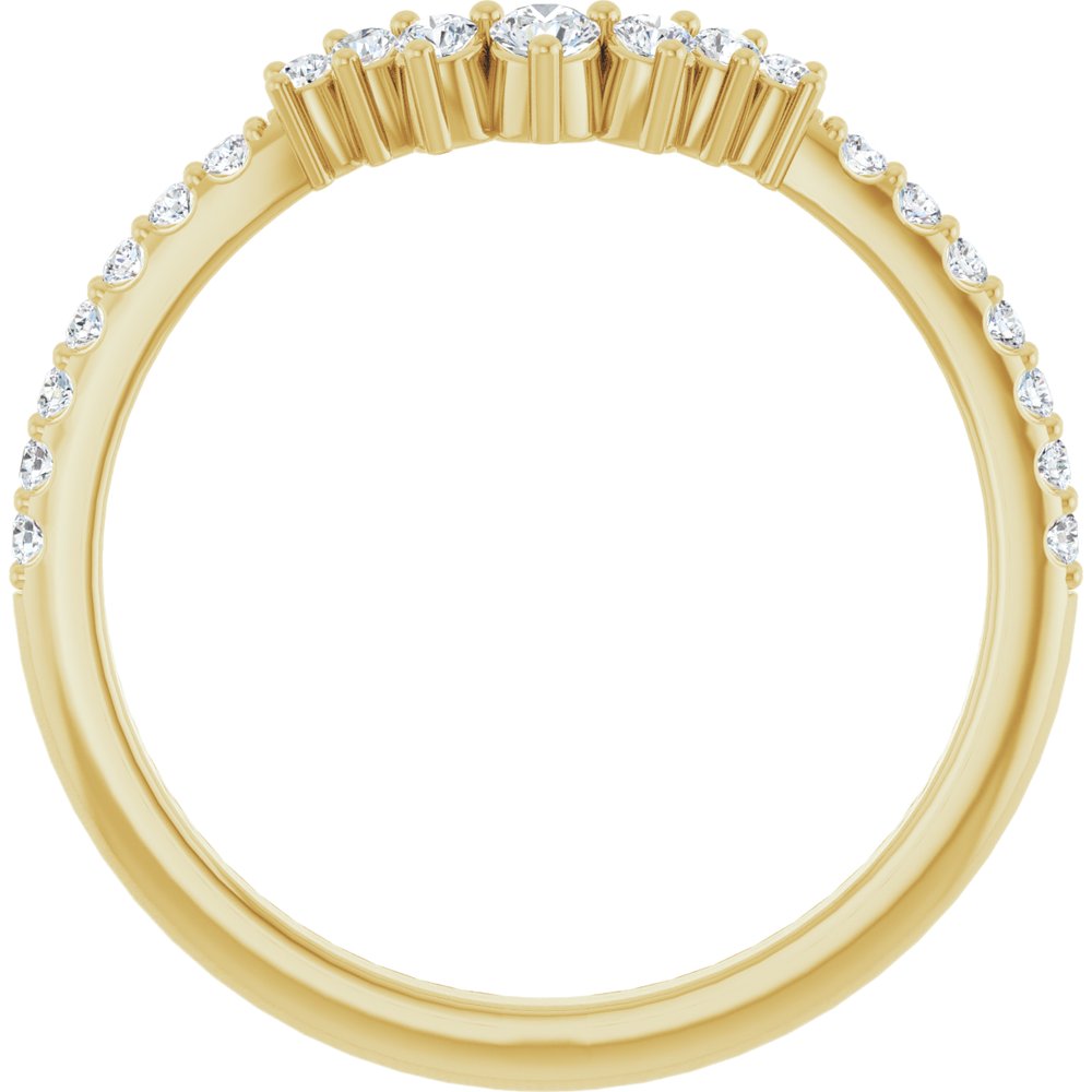 14K Yellow 1/4 CTW Lab-Grown Diamond  Contour Band