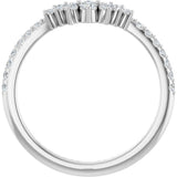 14K White Gold 1/3 CTW Lab-Grown Diamond Contour Band