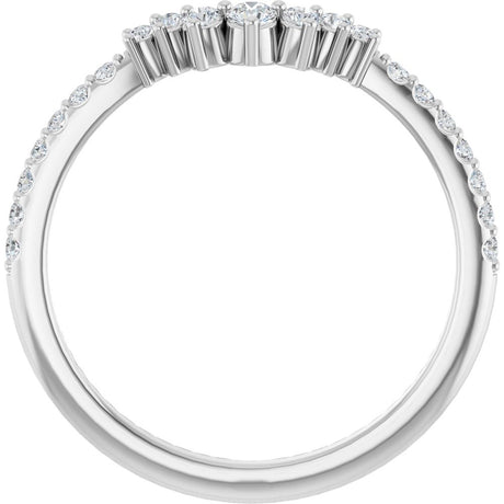 14K White Gold 1/3 CTW Lab-Grown Diamond Contour Band