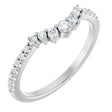 14K White Gold 1/3 CTW Lab-Grown Diamond Contour Band