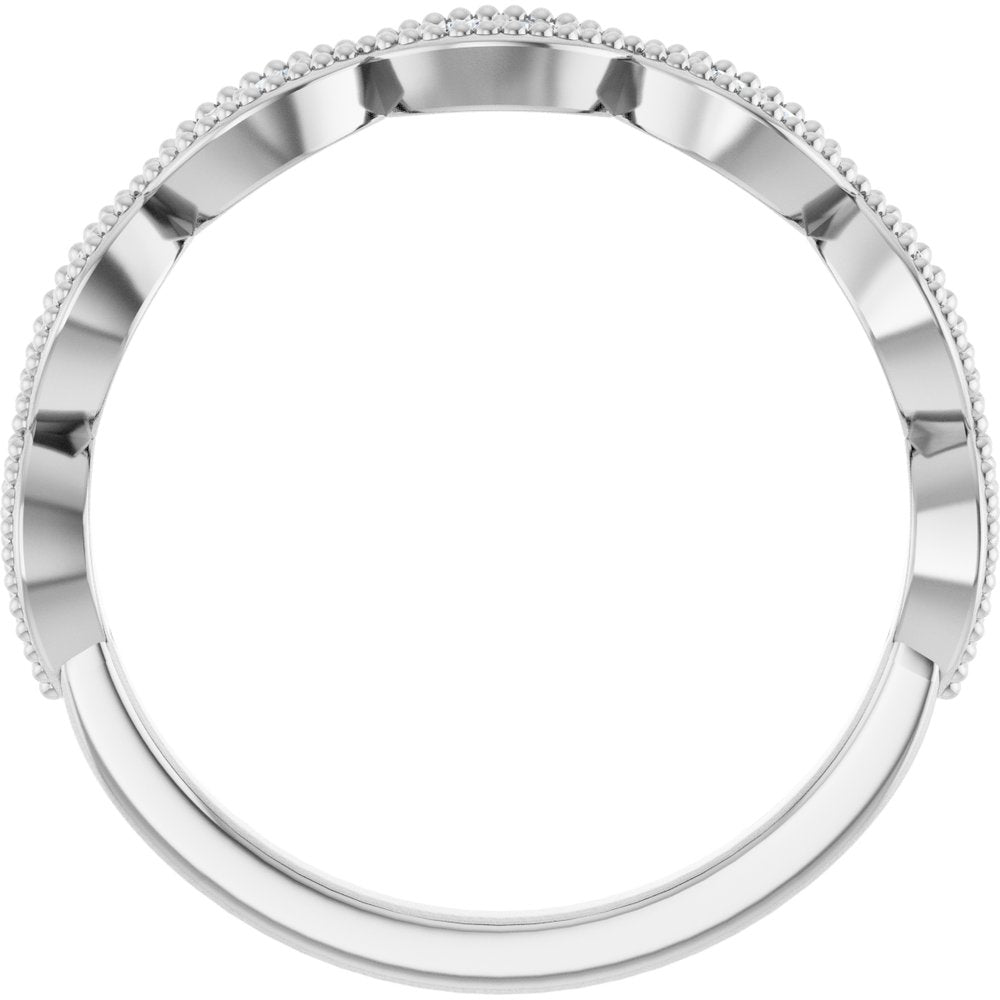 Platinum 1/8 CTW Natural Diamond Anniversary Band