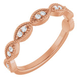 14K Rose Gold 1/8 CTW Natural Diamond Anniversary Band