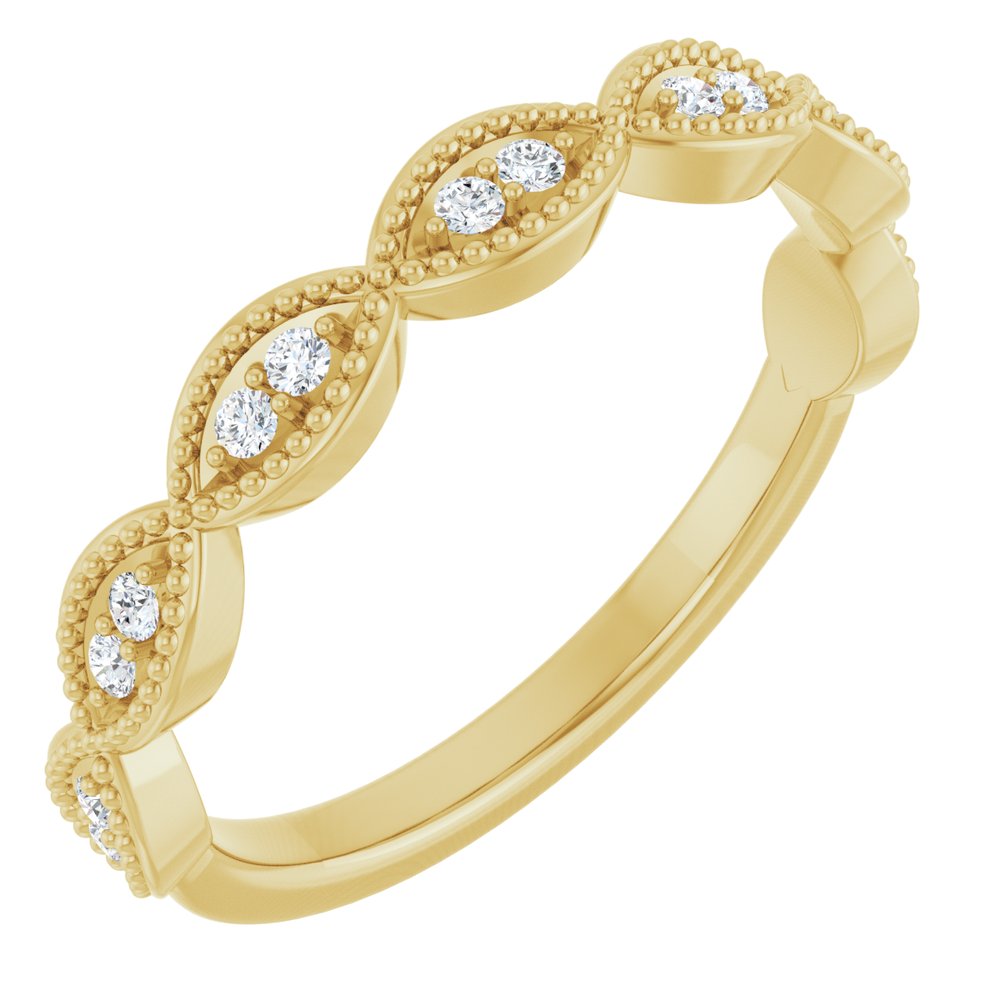 14K Yellow Gold 1/8 CTW Natural Diamond Anniversary Band