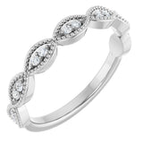 14K White Gold 1/8 CTW Natural Diamond Anniversary Band
