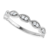 14K White Gold 1/8 CTW Natural Diamond Anniversary Band