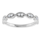14K White Gold 1/8 CTW Natural Diamond Anniversary Band
