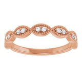 14K Rose Gold 1/8 CTW Natural Diamond Anniversary Band