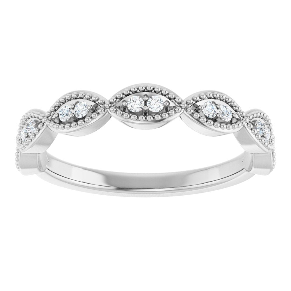 Platinum 1/8 CTW Natural Diamond Anniversary Band