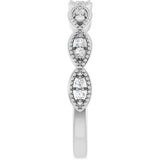 14K White Gold 1/8 CTW Natural Diamond Anniversary Band