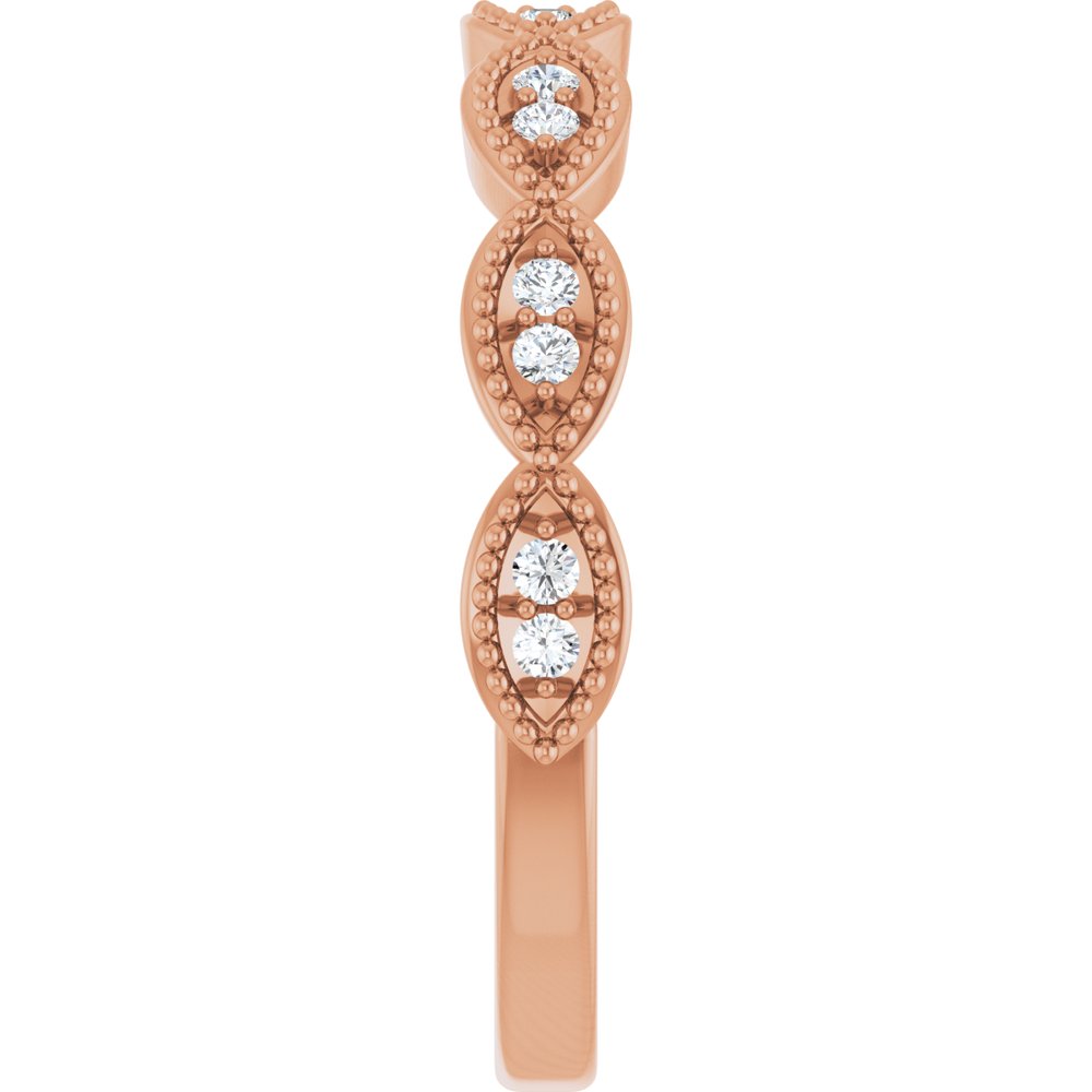 14K Rose Gold 1/8 CTW Natural Diamond Anniversary Band