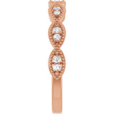 14K Rose Gold 1/8 CTW Natural Diamond Anniversary Band