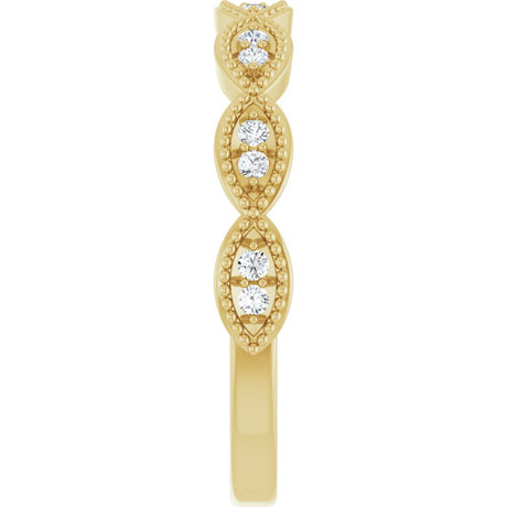 14K Yellow Gold 1/8 CTW Natural Diamond Anniversary Band