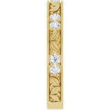14K Yellow 1/3 CTW Natural Diamond Floral Anniversary Band