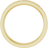 14K Yellow 1/3 CTW Natural Diamond Floral Anniversary Band