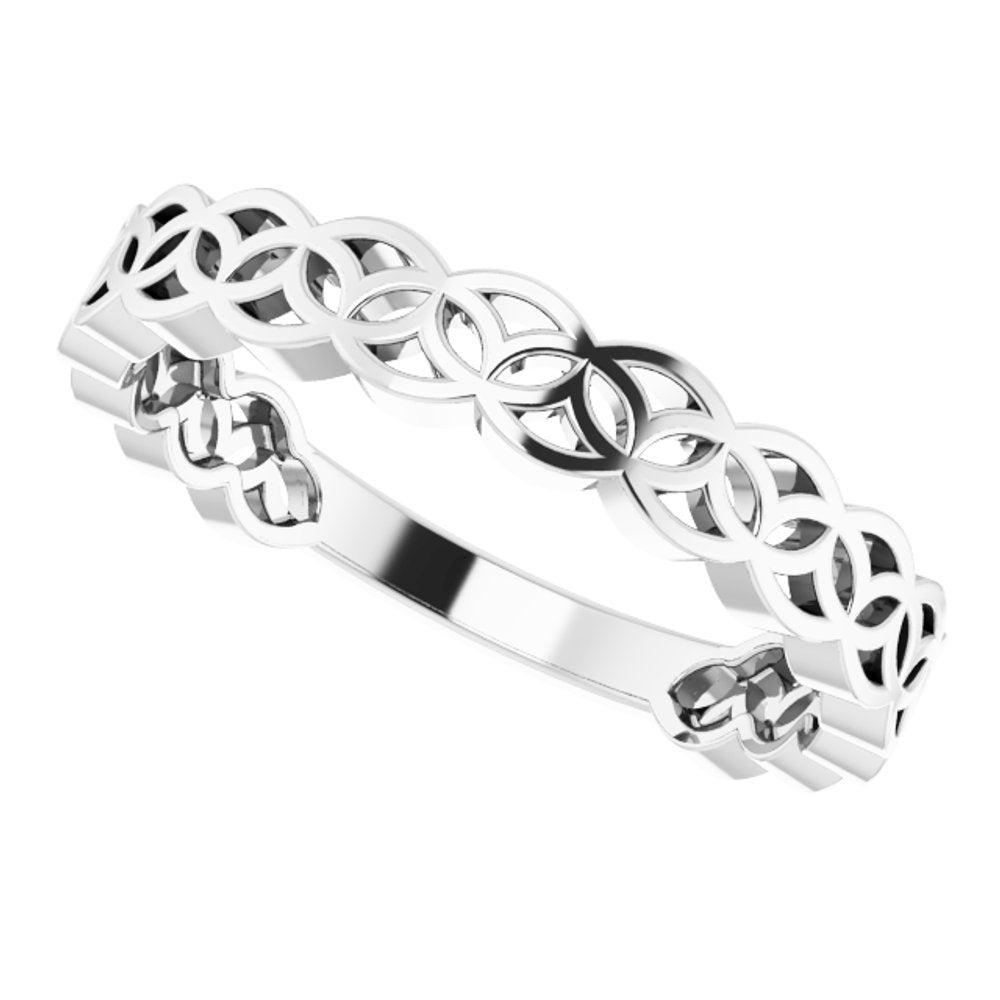 Sterling Silver Geometric Stackable Ring