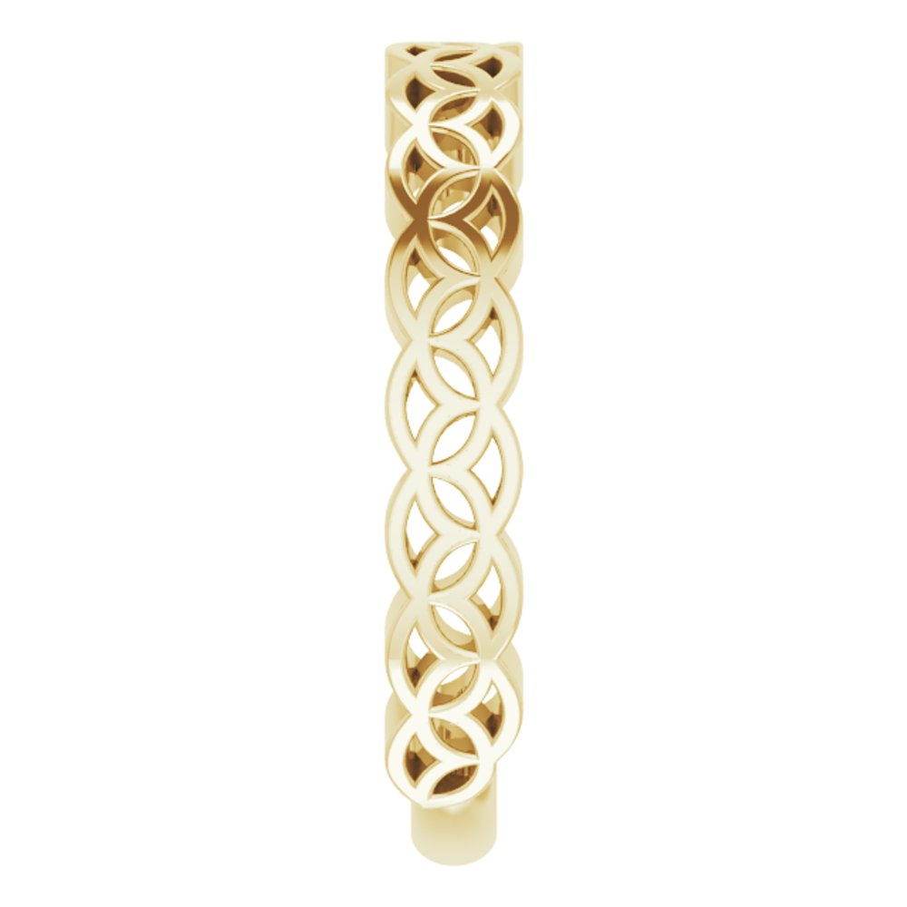 14K Yellow Geometric Stackable Ring