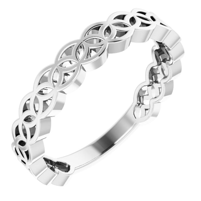 Sterling Silver Geometric Stackable Ring