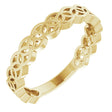 14K Yellow Geometric Stackable Ring