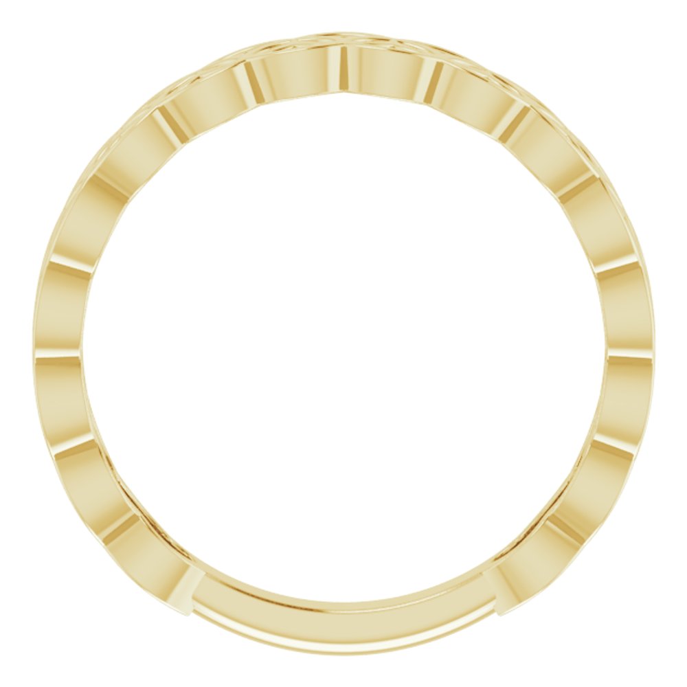 14K Yellow Geometric Stackable Ring