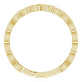 14K Yellow Geometric Stackable Ring