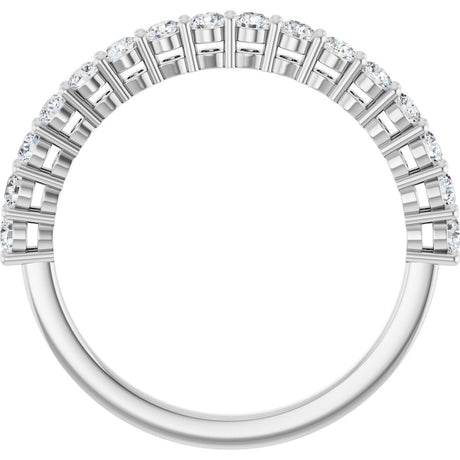 14K White Gold 1/2CTW Natural Diamond Anniversary Band