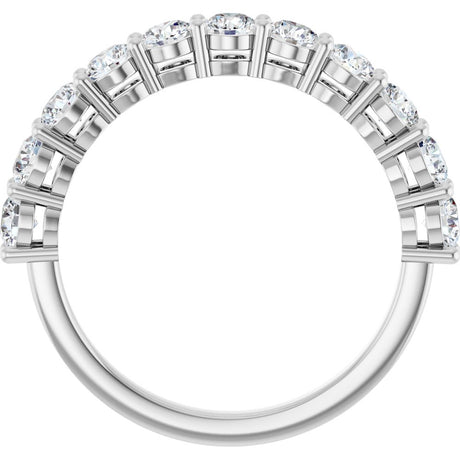 14K White Gold 1 CTW Lab-Grown Diamond Anniversary Band