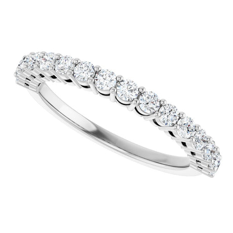 14K White Gold 1/2CTW Natural Diamond Anniversary Band