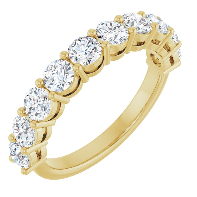 14K Yellow Gold 1 1/2 CTW Lab-Grown Diamond Anniversary Band