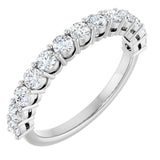 14K White 3/4 CTW Lab-Grown Diamond Anniversary Band