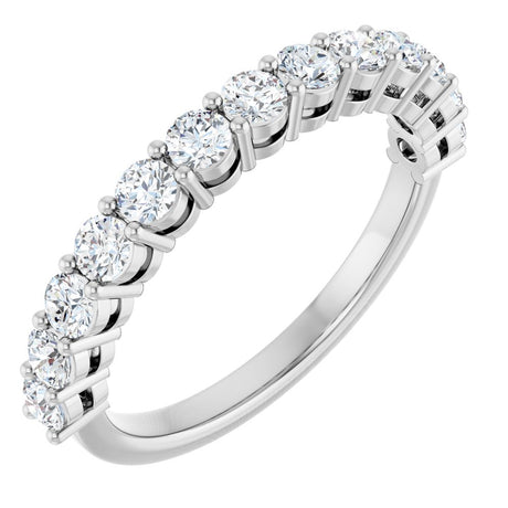 14K White 3/8 CTW Lab-Grown Diamond Anniversary Band