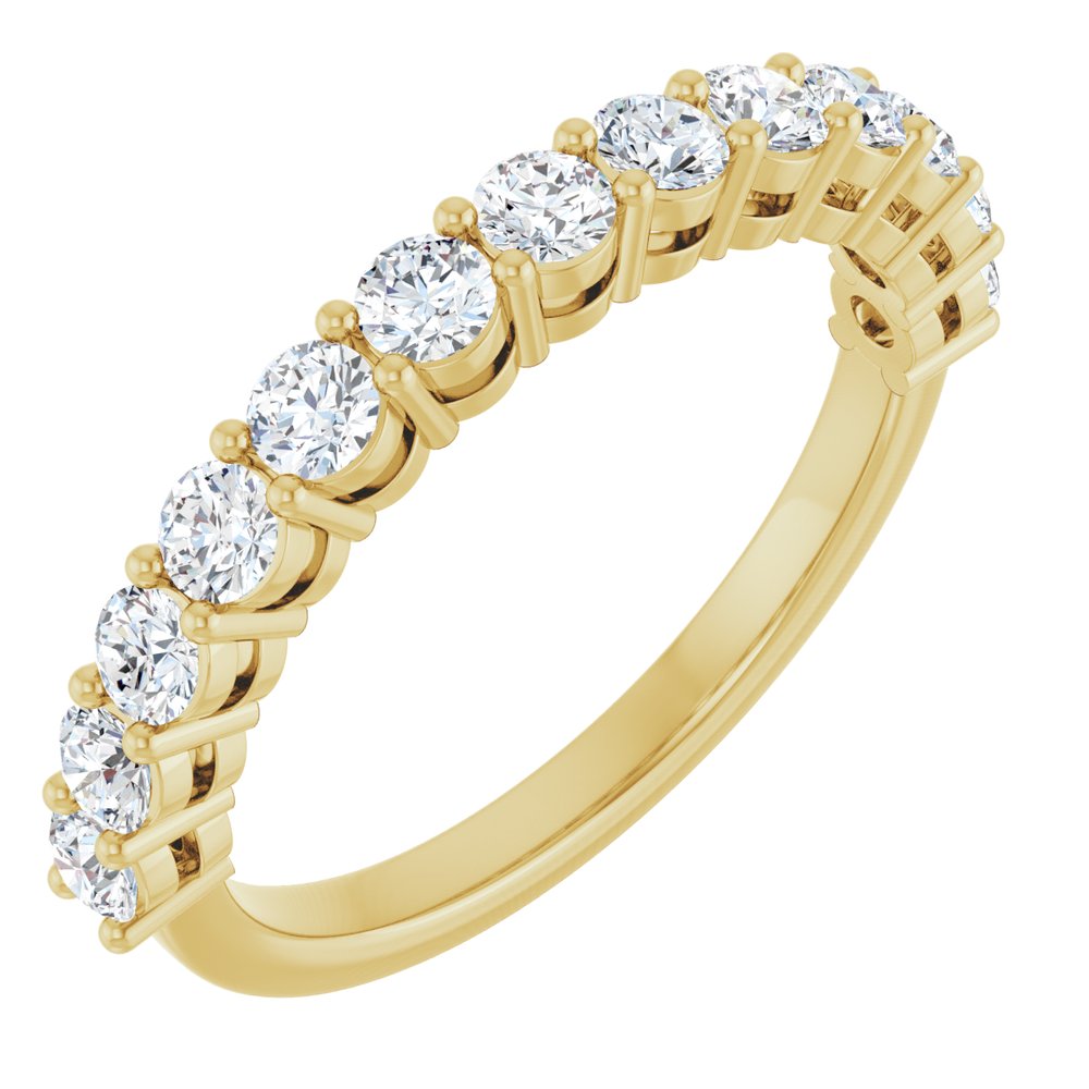 14K Yellow 3/4 CTW Natural Diamond Anniversary Band