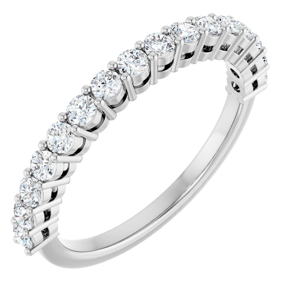 14K White 1/2CTW Natural Diamond Anniversary Band