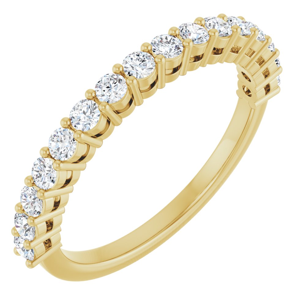 14K Yellow 1/2 CTW Lab-Grown Diamond Anniversary Band