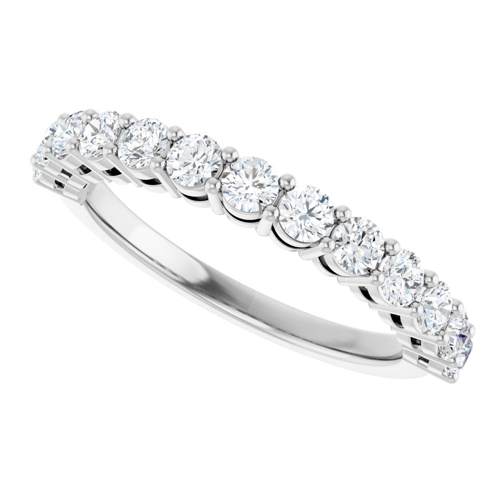 14K White 3/4 CTW Natural Diamond Anniversary Band