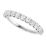 14K White 3/8 CTW Lab-Grown Diamond Anniversary Band
