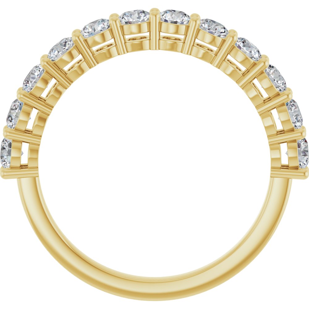 14K Yellow Gold 1 CTW Lab-Grown Diamond Anniversary Band