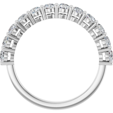 14K White Gold 1 CTW Lab-Grown Diamond Anniversary Band